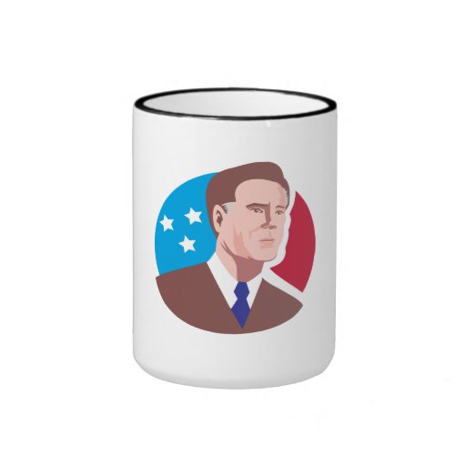 American Presidential Candidate Mitt Romney retro Coffee Mugs
