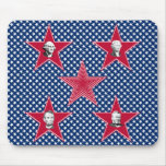 American Presidents with Star Background Mouse Pads