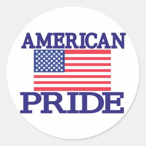 American Pride Classic Round Sticker Zazzle