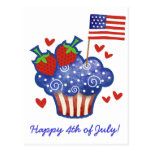 American Pride Cupcake Postcard
