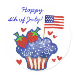 American Pride Cupcake Stickers Labels