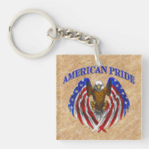 American Pride Eagle Acrylic Key Chain