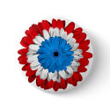 American Pride Flower Power Button by TDSwhite American Pride Flower Power Button