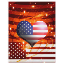american pride heart design flyer
