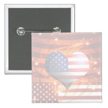 american pride heart design light button