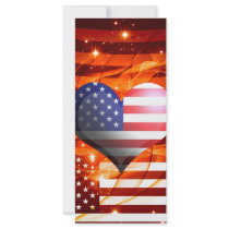 american pride heart design customized rack card
