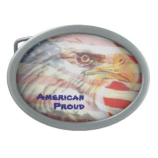 American Proud Eagle Belt Buckle