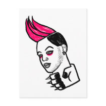 American Punk Doodle Art Postcard by oodlesdoodles American Punk Doodle Art Postcard