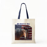 American Quarter Horse and Flag - Love of Country Tote Bags