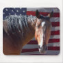 American Quarter Horse and Flag - Patriotic Mouse Pad