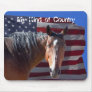 American Quarter Horse and Flag - Patriotic Mousepads