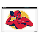 american quarterback football player passing 17" laptop skin