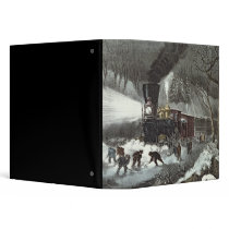 American Railroad Scene, 1871 Vinyl Binder