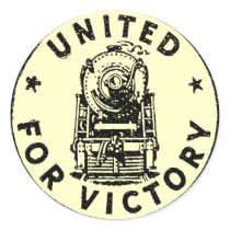 American Railroads United For Victory stickers