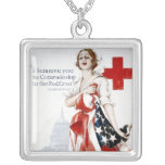 American Red Cross Vintage World War I Poster necklaces