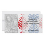 american red white and blue damask photo greeting card