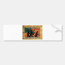 American revolution soldier marching flag bumper sticker