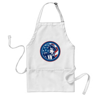 American revolutionary general soldier minuteman aprons by patrimonio