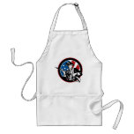 American revolutionary soldier with rifle flag apron