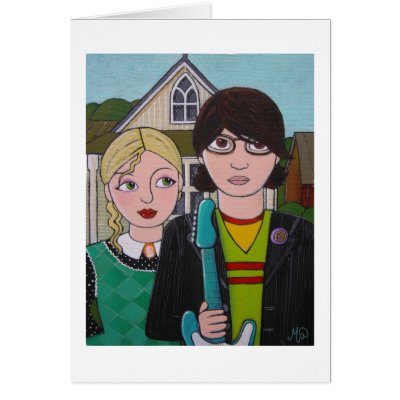 american rockers greeting cards by Maria_K_Bell