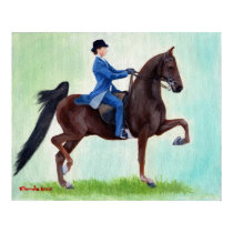American Saddlebred Exhuberation Horse Portrait posters