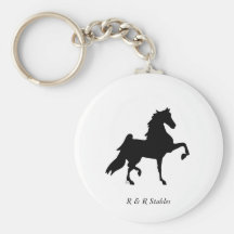 American Saddlebred Horse Key Ring Keychain