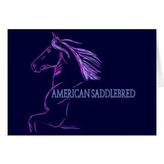 American Saddlebred Horse Lines Greeting Card