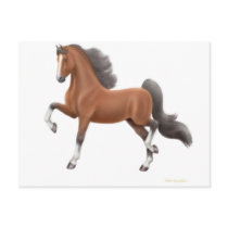 American Saddlebred Horse Postcard by twopurringcats American Saddlebred Horse Postcard