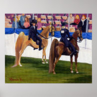 American Saddlebred On The Rail Horse Portrait Posters