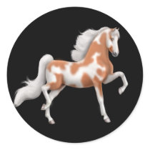 American Saddlebred Paint Horse Sticker by twopurringcats American Saddlebred Paint Horse Sticker
