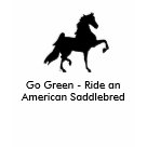 ladies_casual_tshirt - American Saddlebred silhoutte - with "Go Green - Ride an American Saddlebred" on the front, left for you to customize front or back