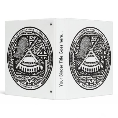 American Samoa Coat of Arms detail Binders by representmycountry