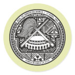 American Samoa Coat of Arms detail Round Stickers
