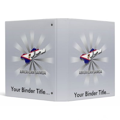 American Samoa Flag Map 2.0 3 Ring Binders by representmycountry