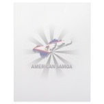 American Samoa Flag Map 2.0 Letterhead Template