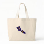 American Samoa Flag Map Canvas Bag
