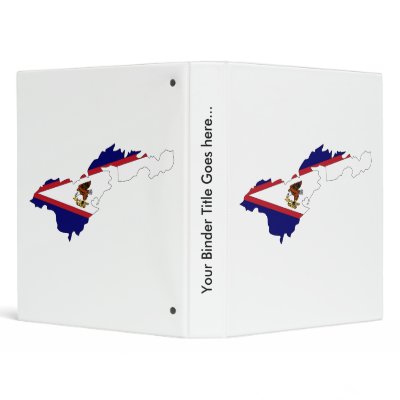 American Samoa Flag Map full size Binders by representmycountry