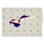 American Samoa Flag Map full size Card