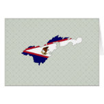 American Samoa Flag Map full size Greeting Card