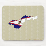 American Samoa Flag Map full size Mouse Pads