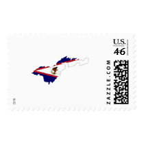American Samoa flag map postage by FlagStore American Samoa flag map postage