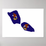 American Samoa Flag Map Posters