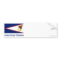 American Samoa Flag with Name bumper stickers