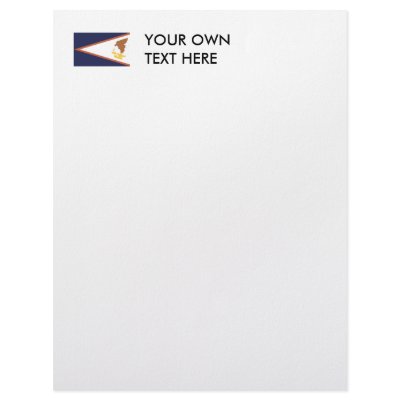 AMERICAN SAMOA CUSTOMIZED LETTERHEAD by flagshirts