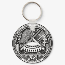 American Samoa Official Coat Of Arms Heraldry Symb keychains