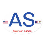 American Samoa Oval Sticker stickers