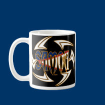 American Samoa Tribal Black mugs