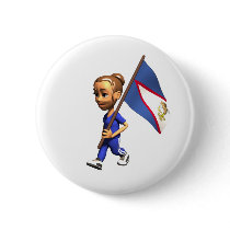 American Samoan Girl buttons by worldtees American Samoan Girl buttons