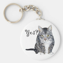 American Shorthair Cat - Yes? Keychain