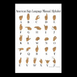 American Sign Language ASL Alphabet Poster